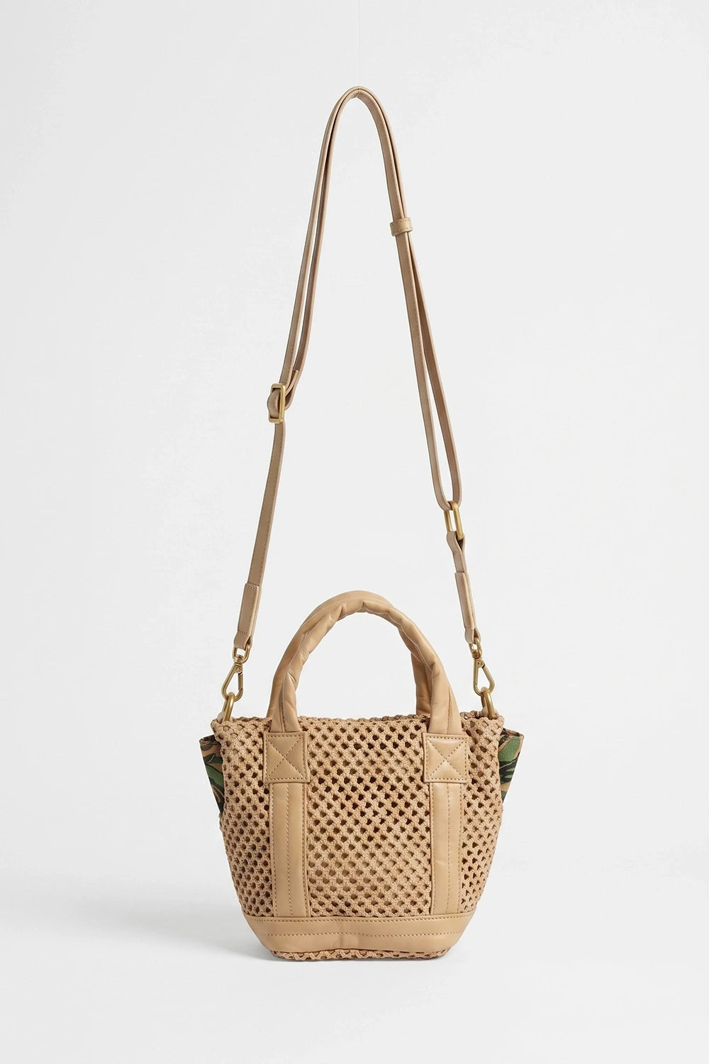 cartera matelase mini rafia