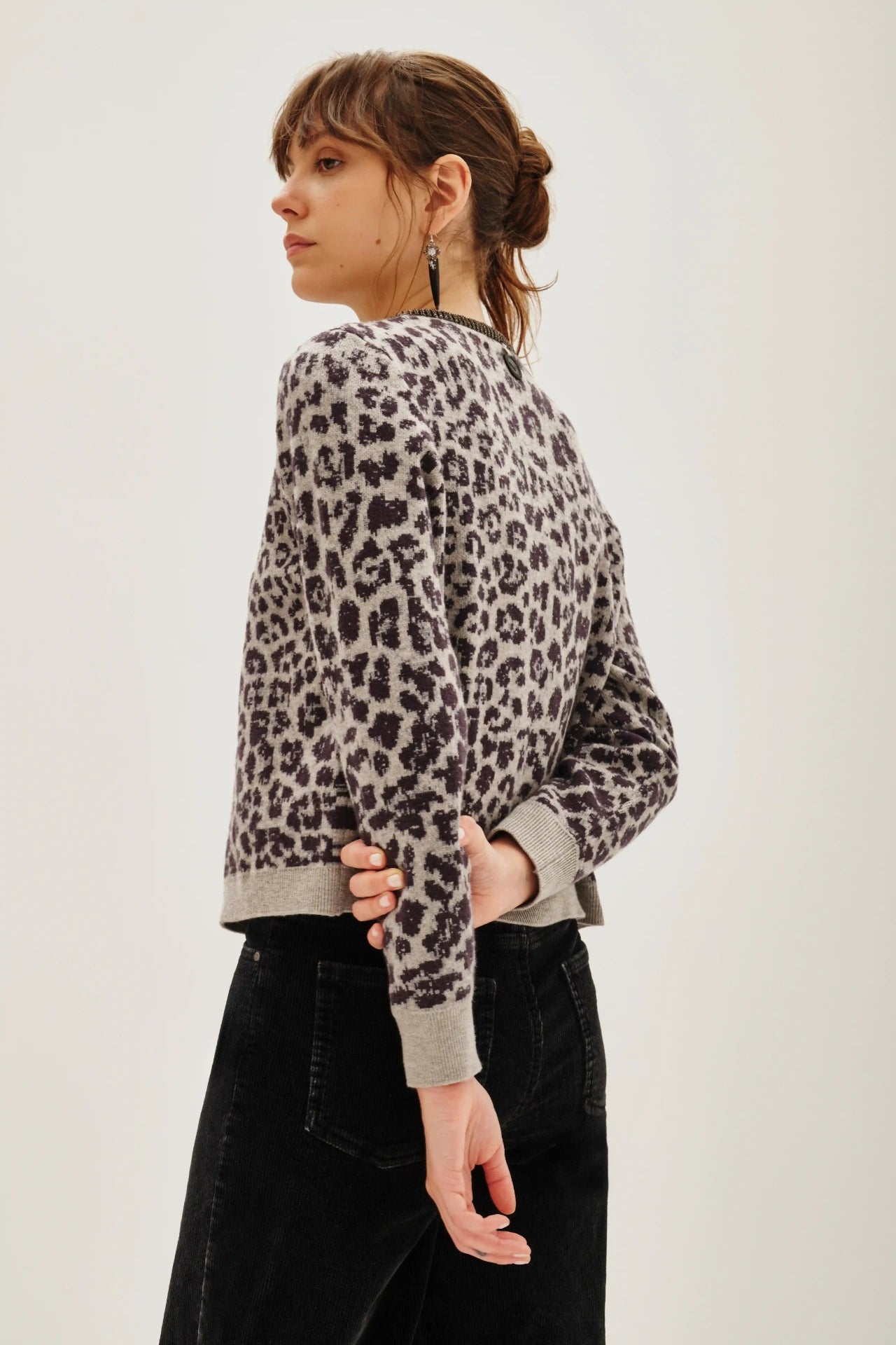 CARDIGAN LEOPARD SHINNY