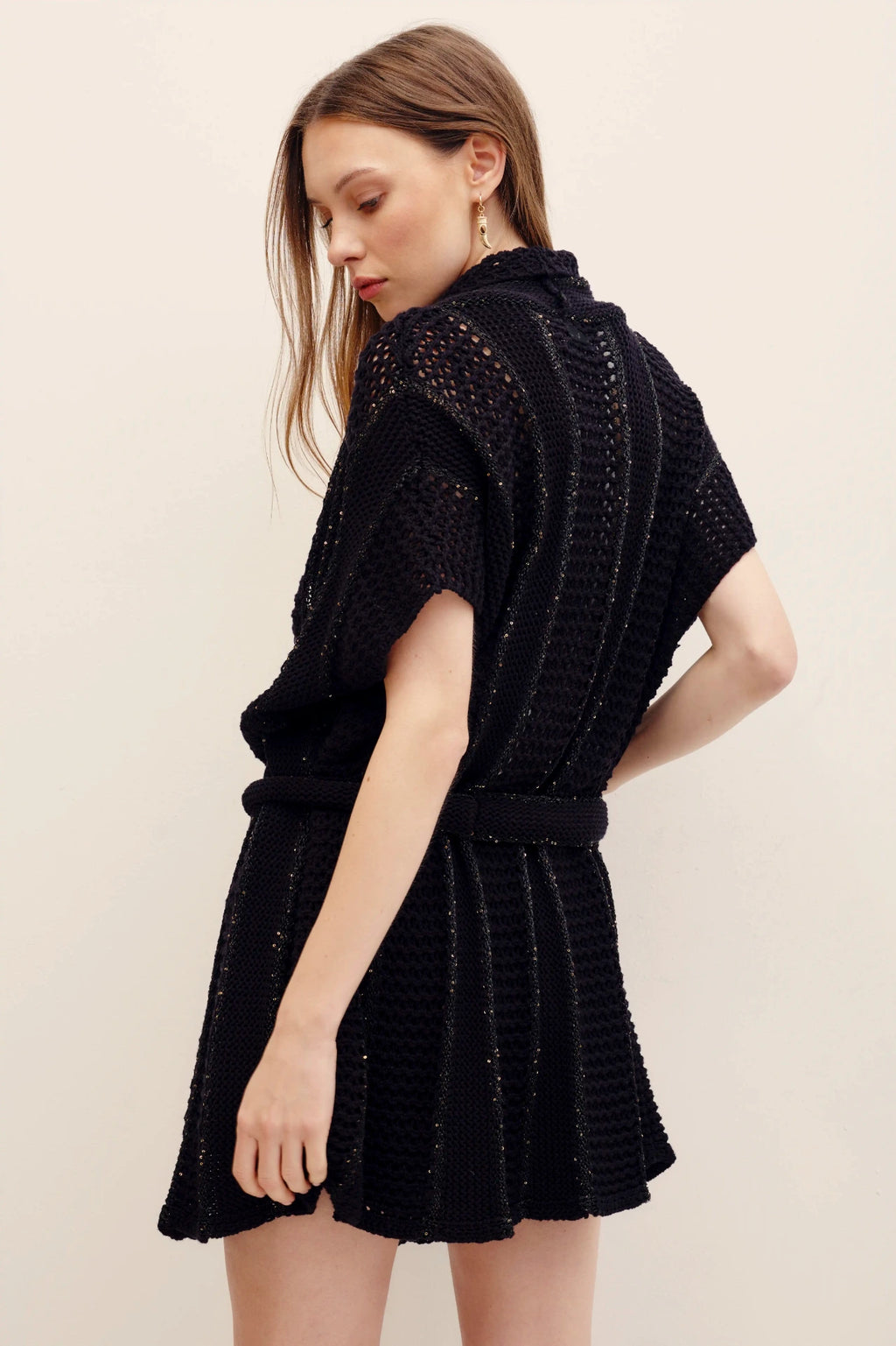 chaleco sequins knit