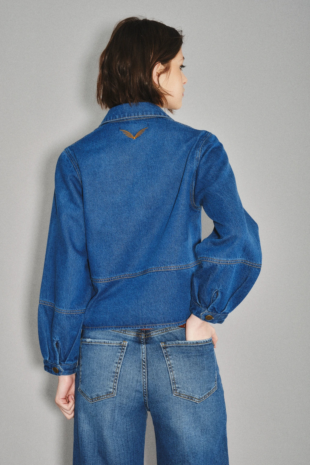 CAMISA AUSTIN CROP DENIM