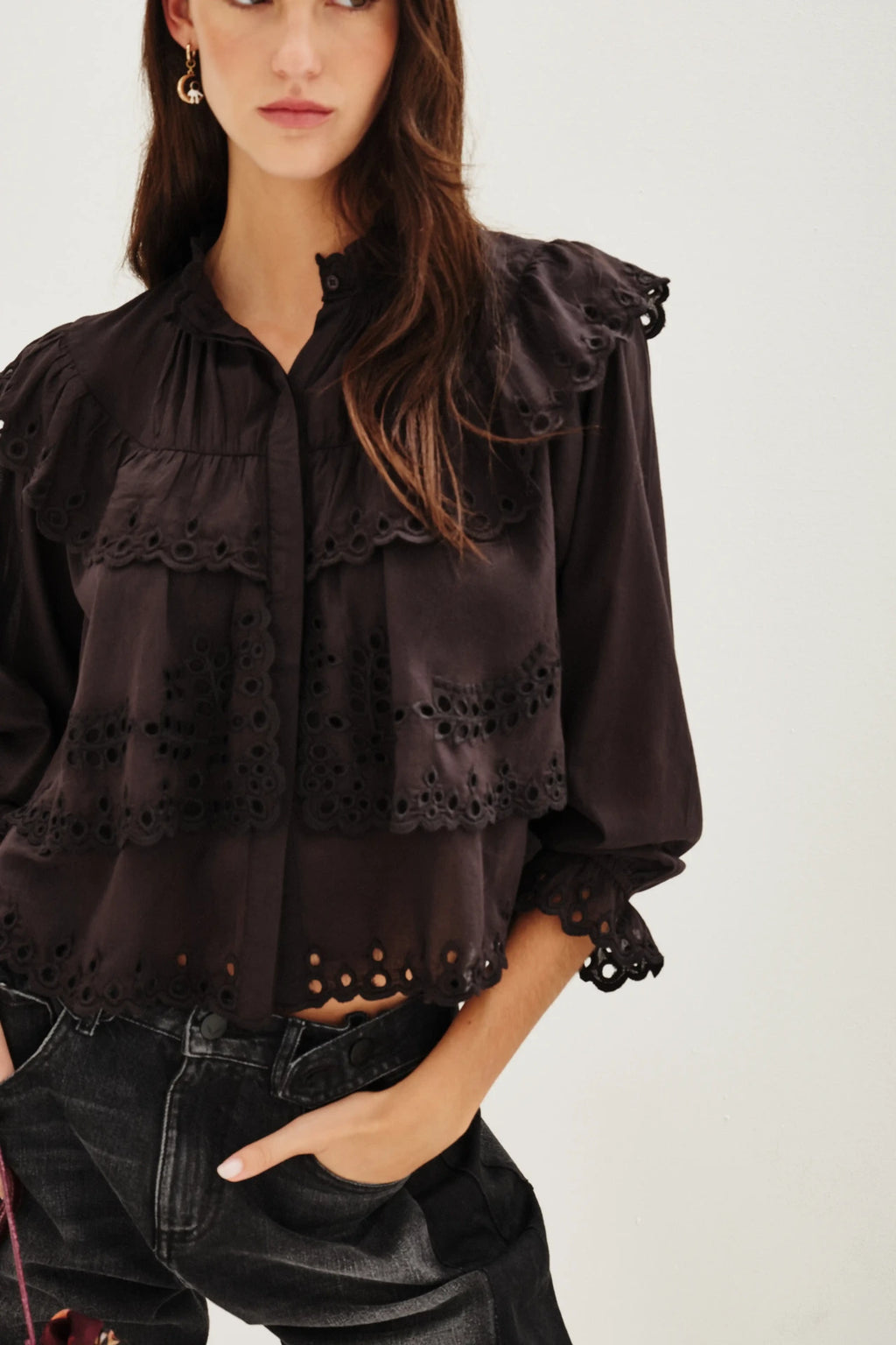 camisa belle lace