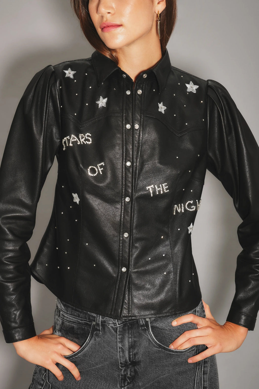 CAMISA BLONDIE CUERO