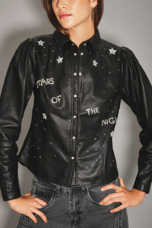 CAMISA BLONDIE CUERO