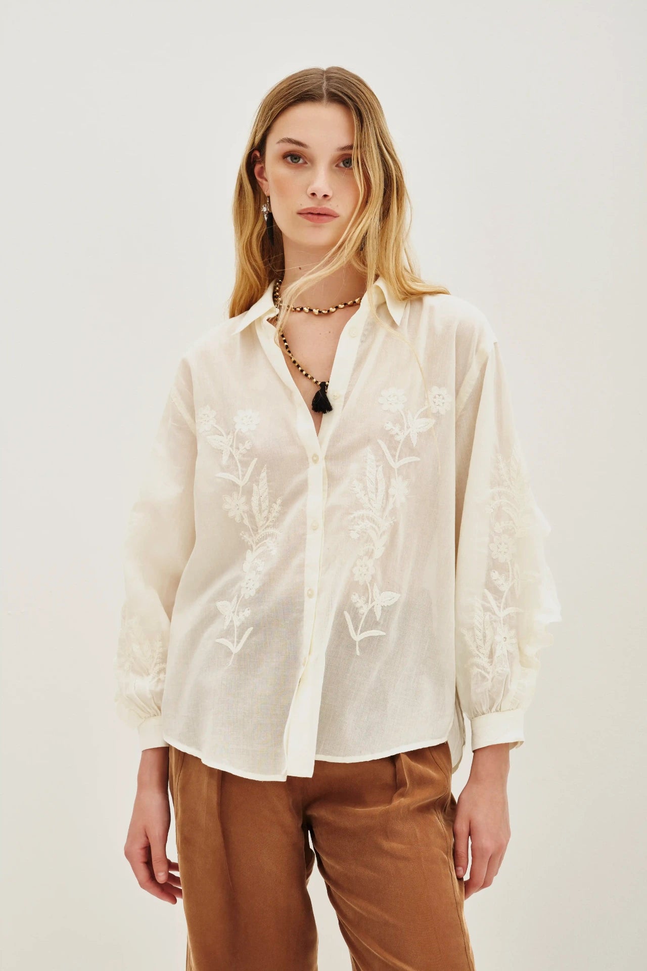 CAMISA FRILLS FLOWERS