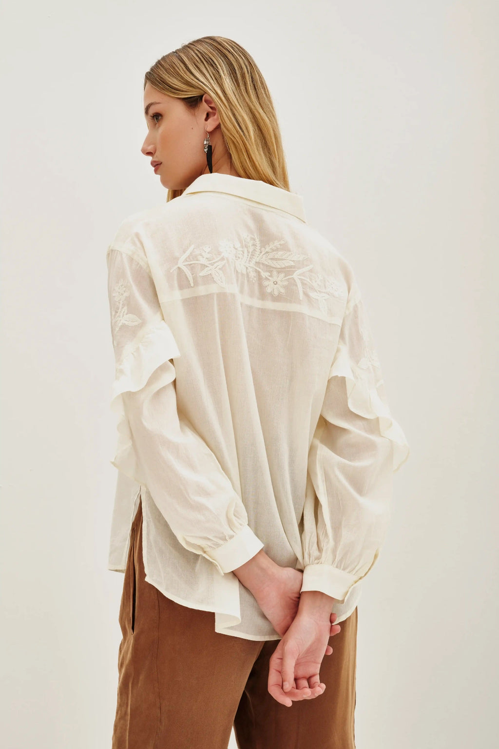 CAMISA FRILLS FLOWERS