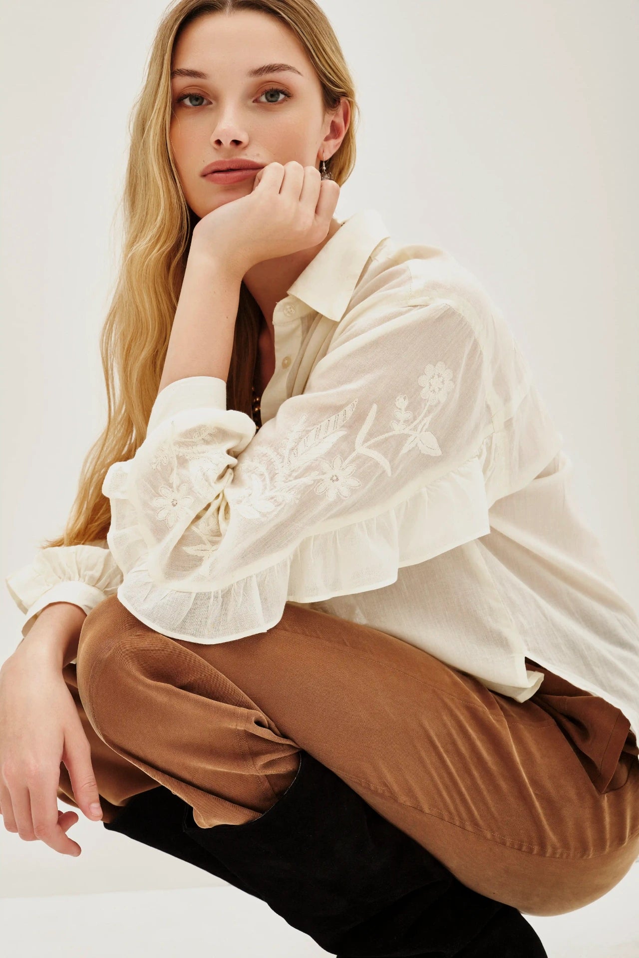 CAMISA FRILLS FLOWERS