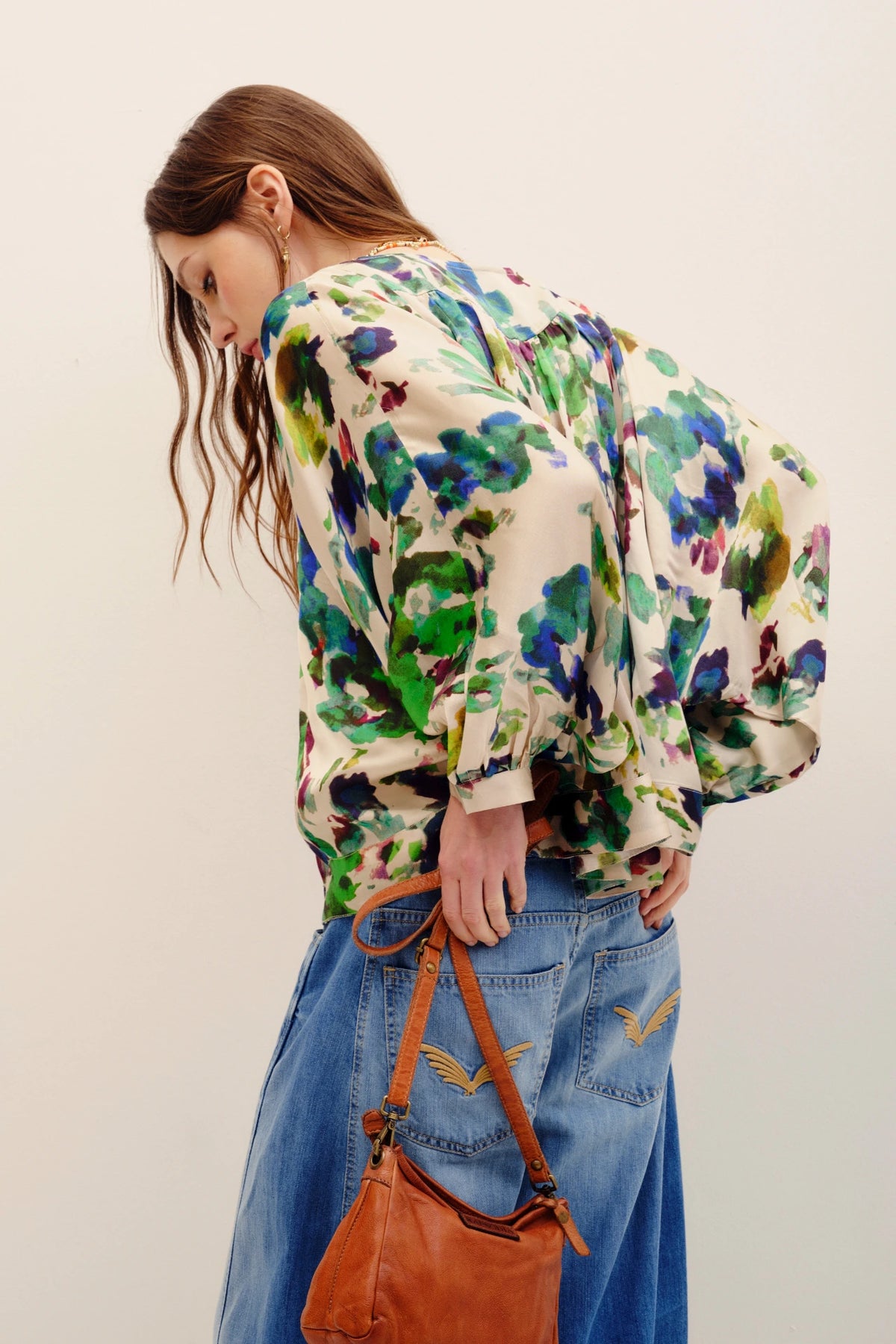 camisa linar flora