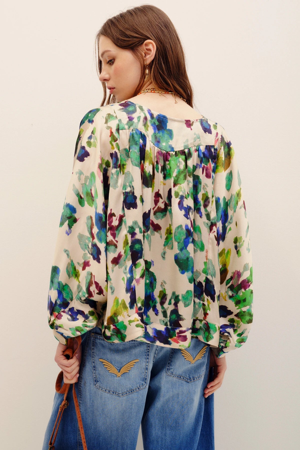 camisa linar flora