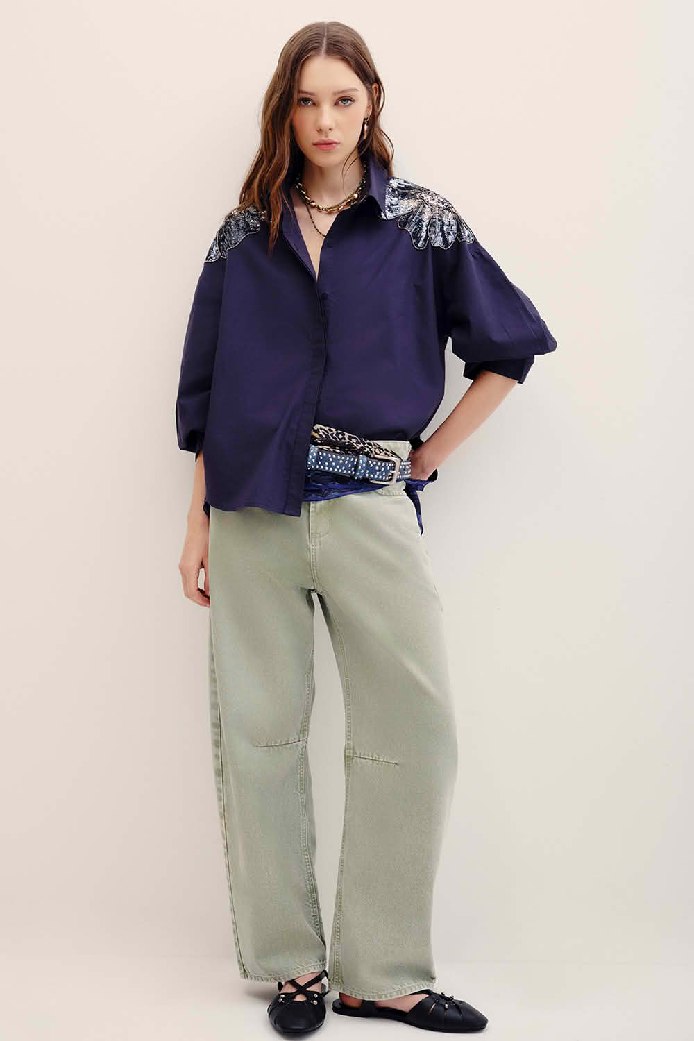 camisa louise flowers
