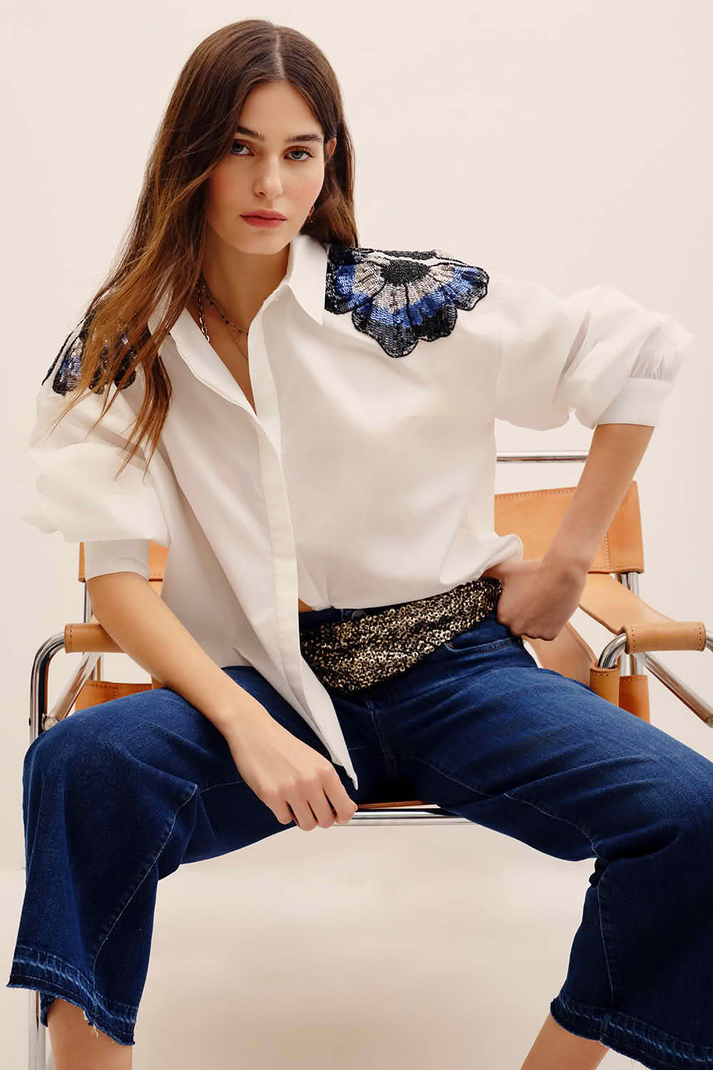 camisa louise flowers