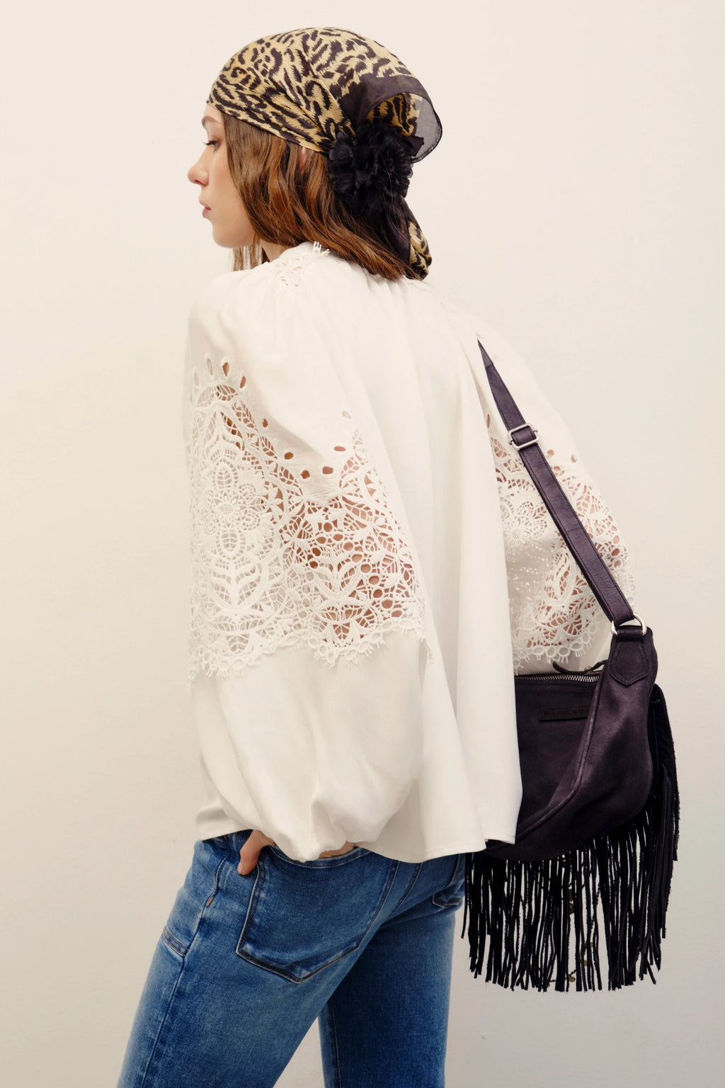camisa mandala guipure