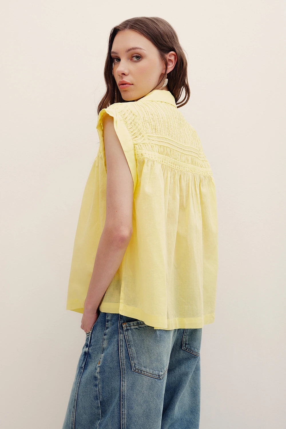 camisa meli pleats