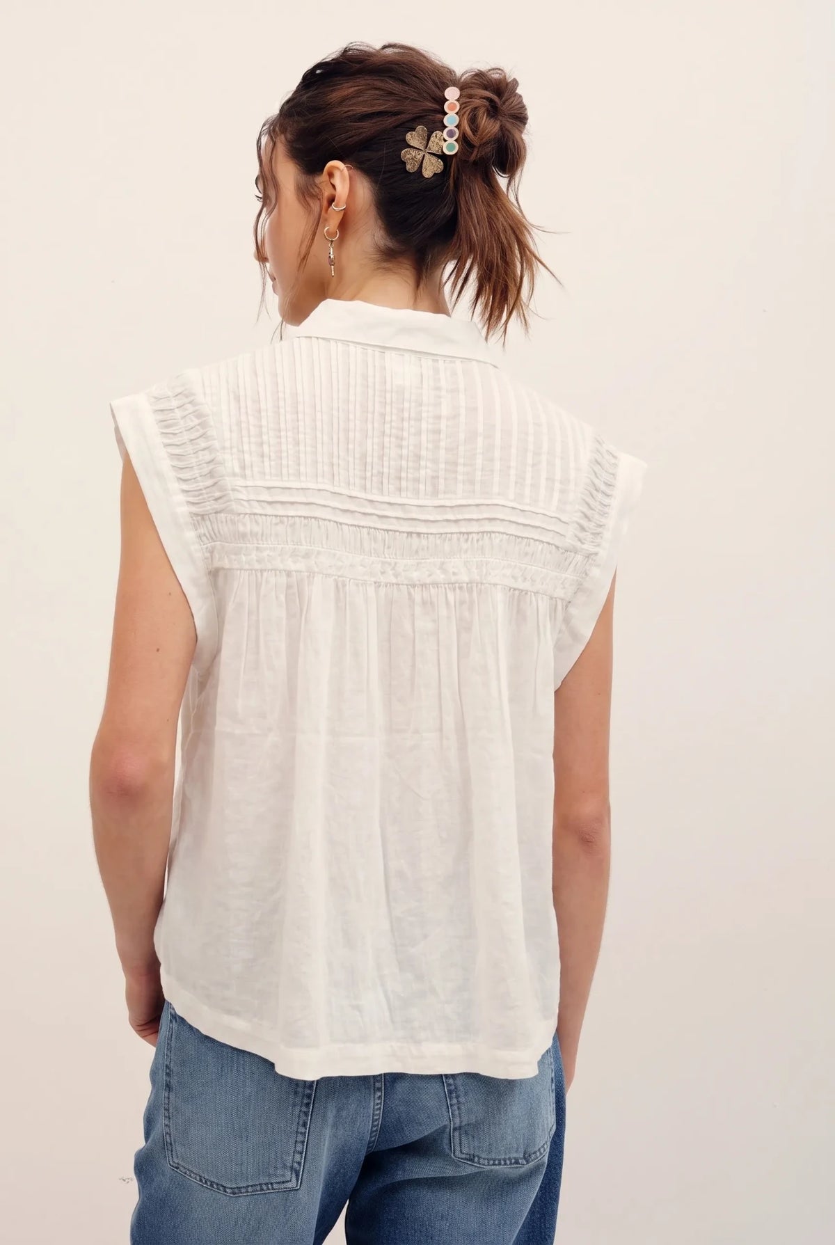 camisa meli pleats