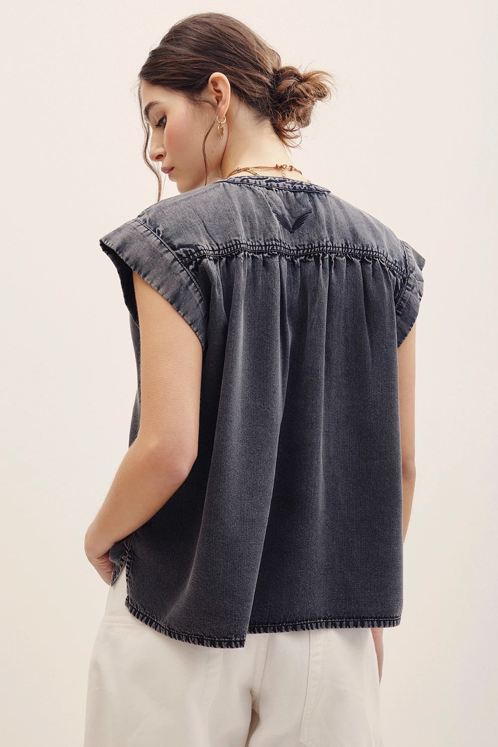 camisa meli tencel