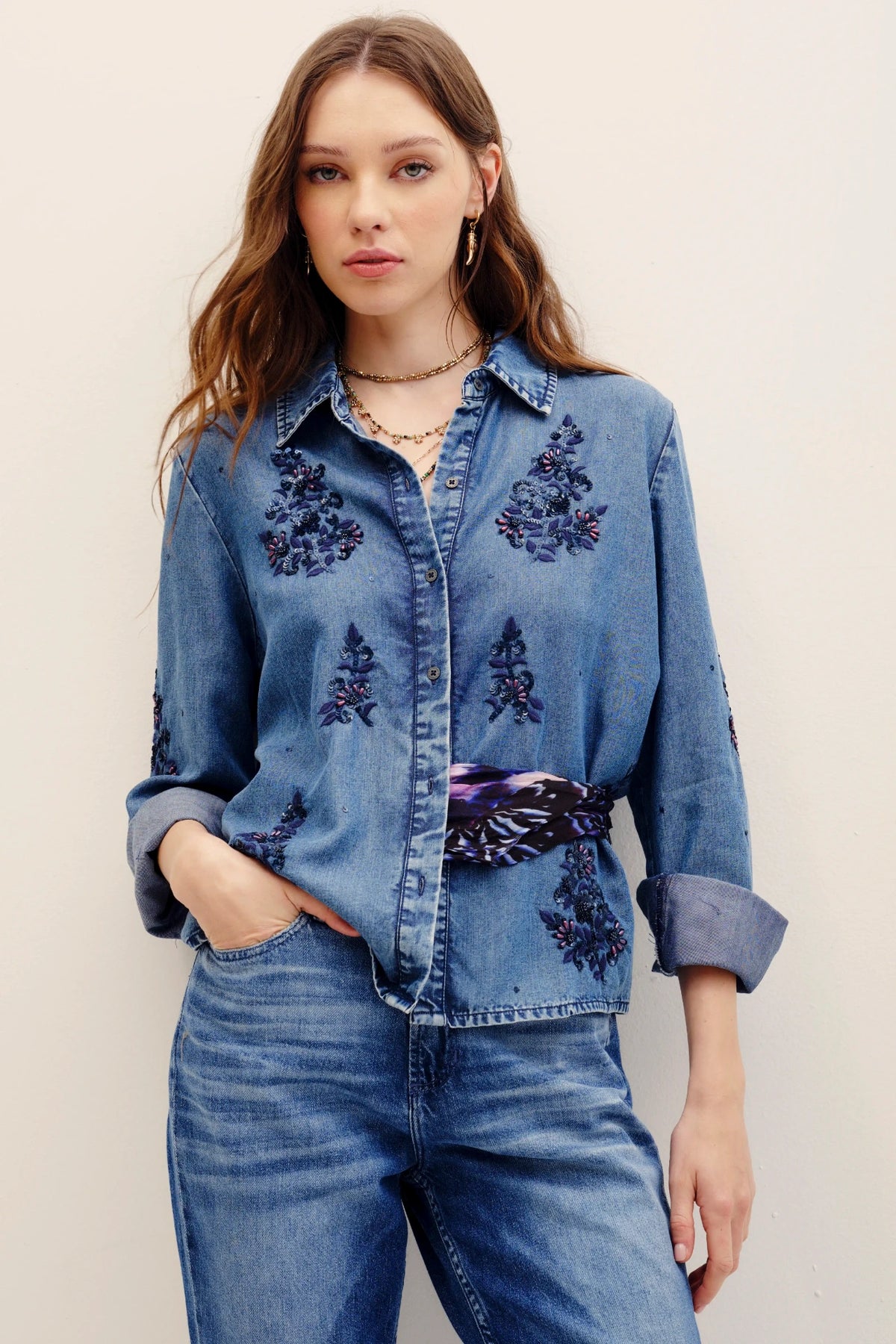 camisa metal gardenia