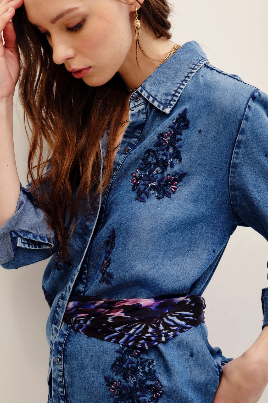 camisa metal gardenia