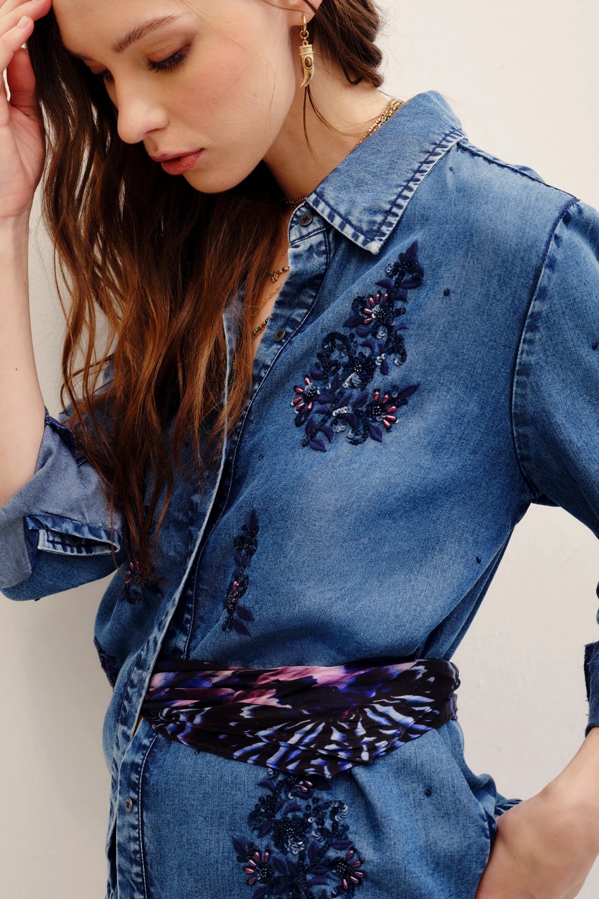 camisa metal gardenia