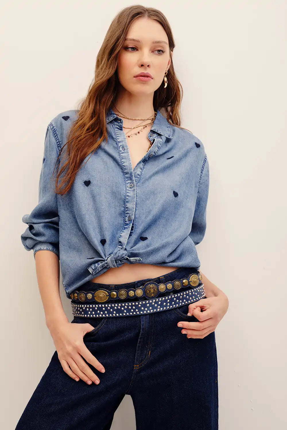 camisa metal heart