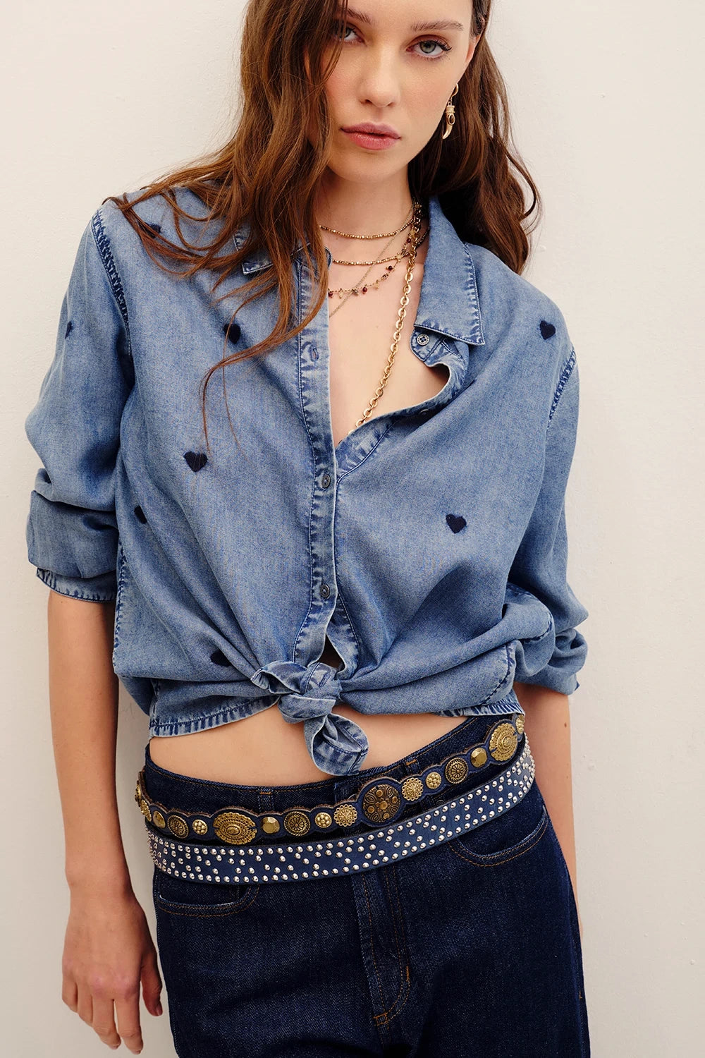 camisa metal heart