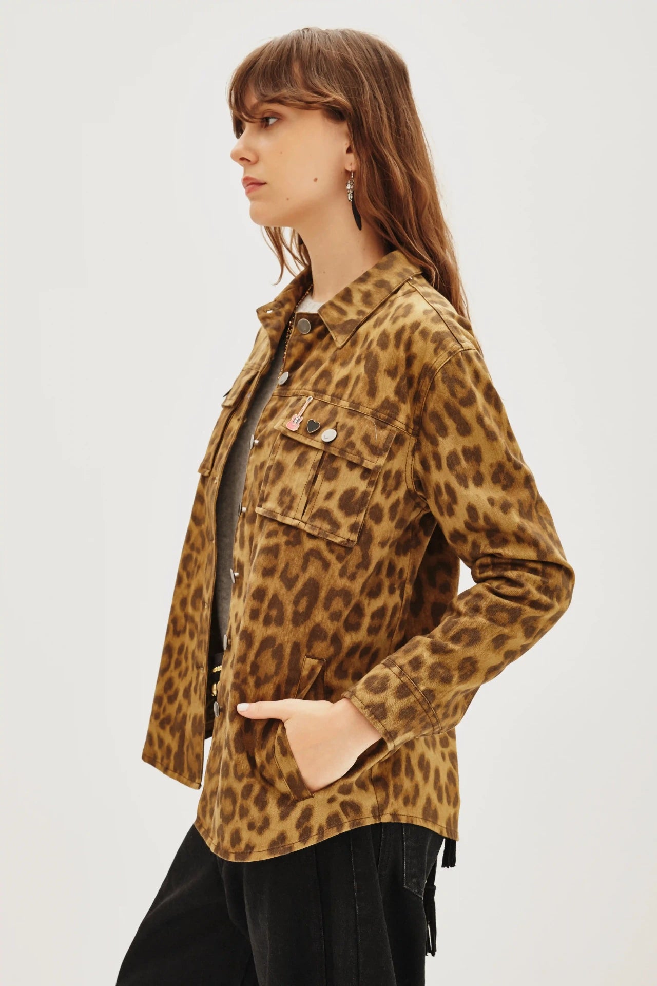 CAMPERA CANVAS LEOPARD