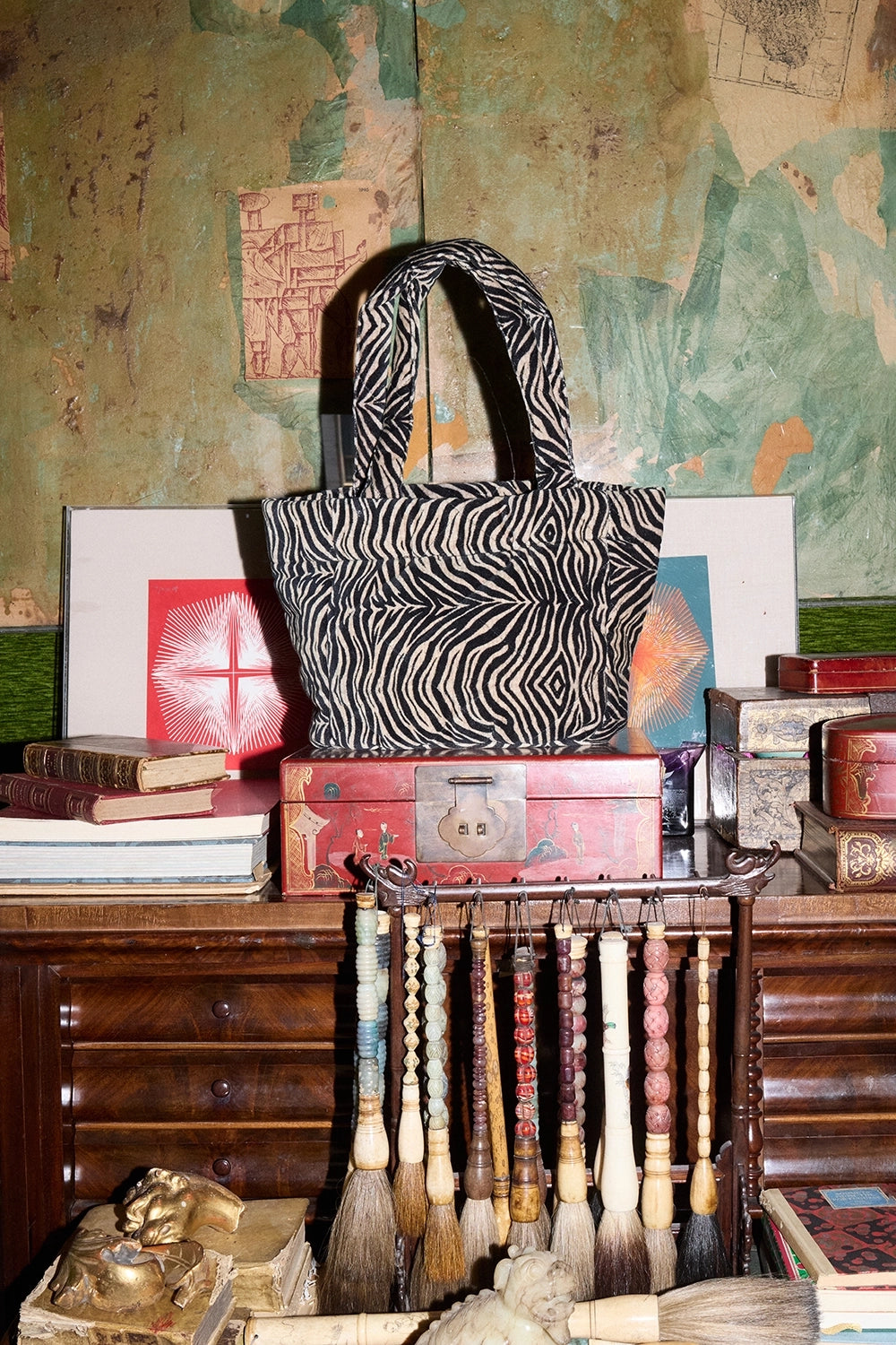 CARTERA MINI TOTE ZEBRA