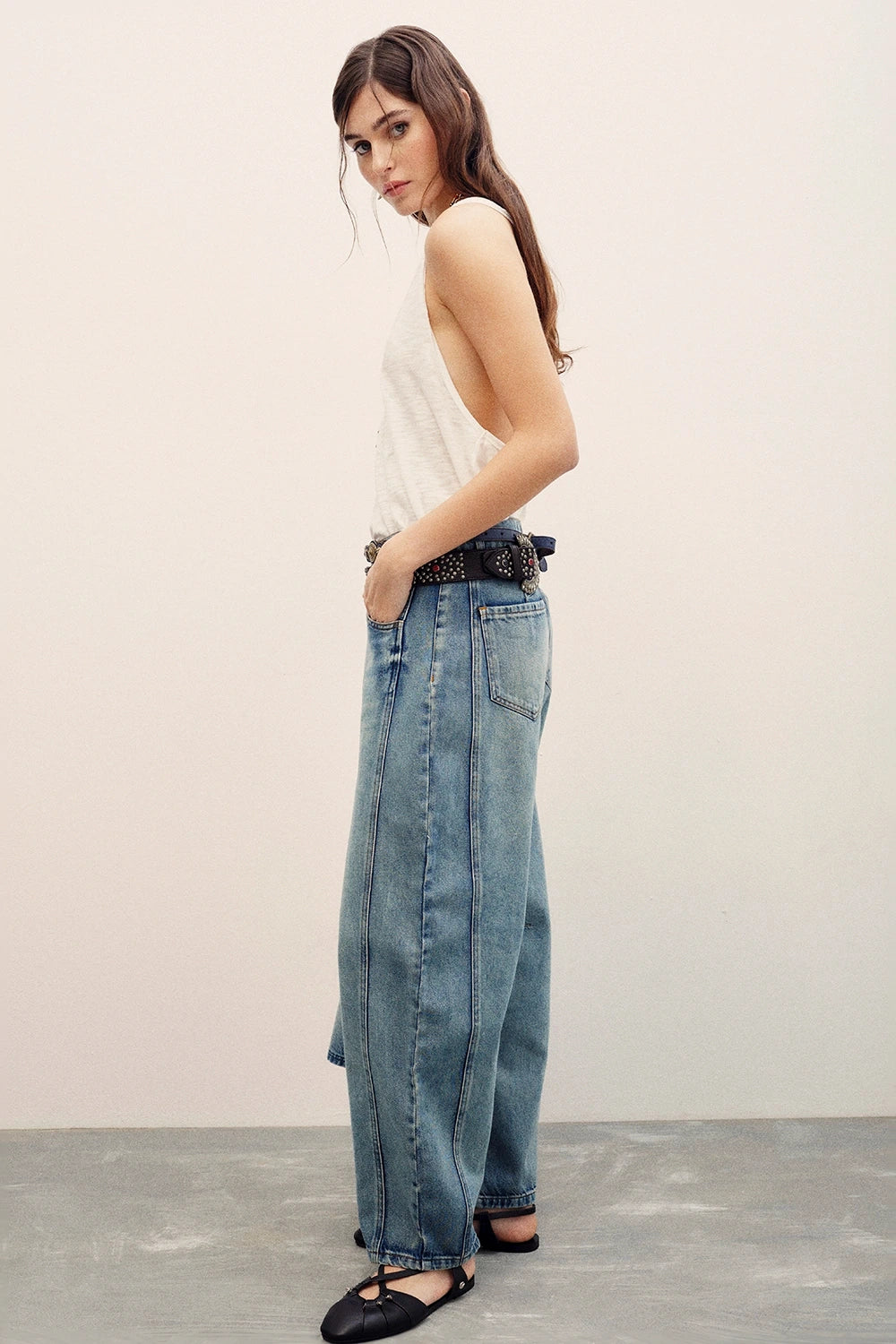 jean barrel blue