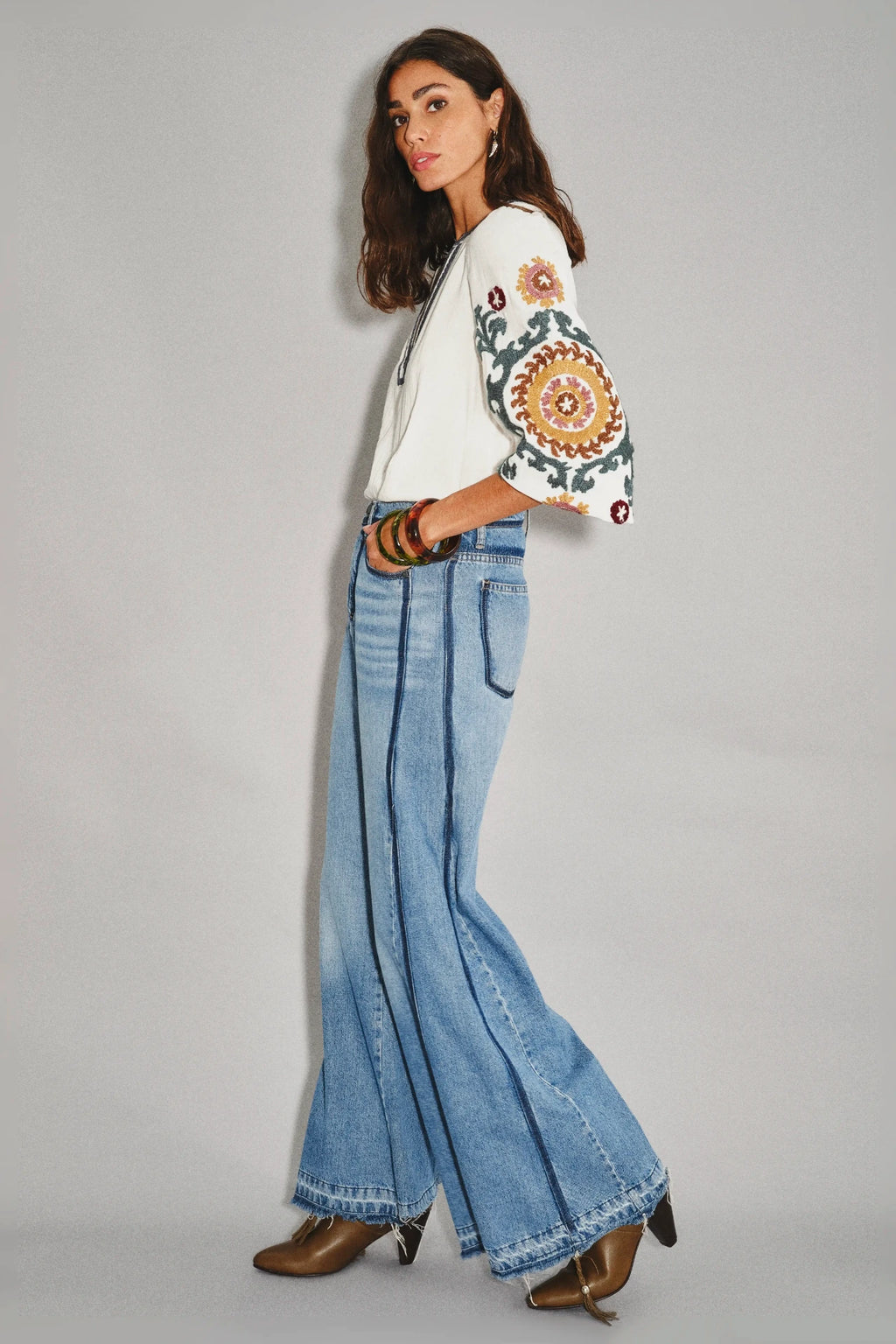 JEAN OXFORD PATCH REED BLUE