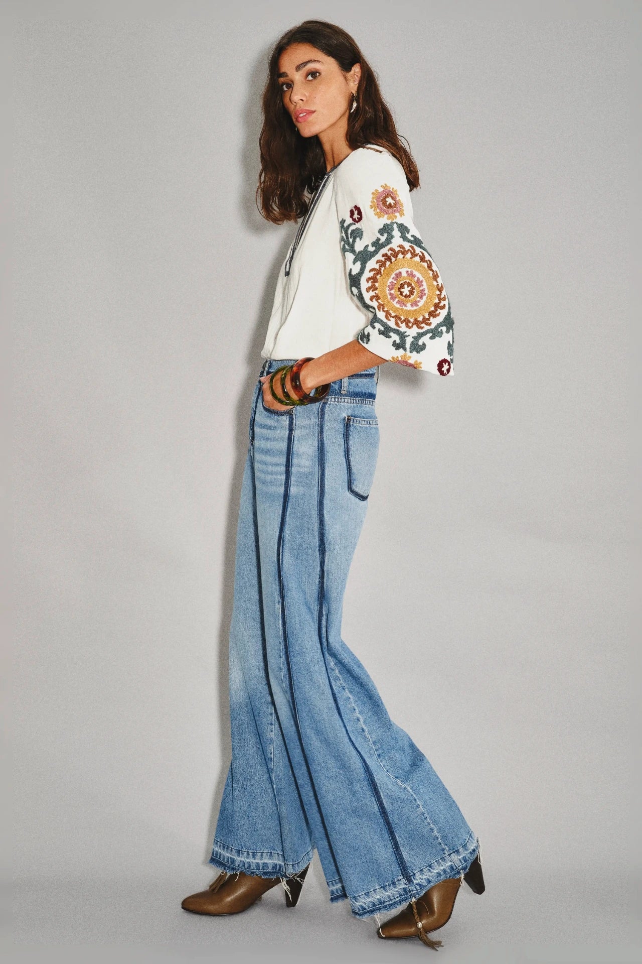 JEAN OXFORD PATCH REED BLUE