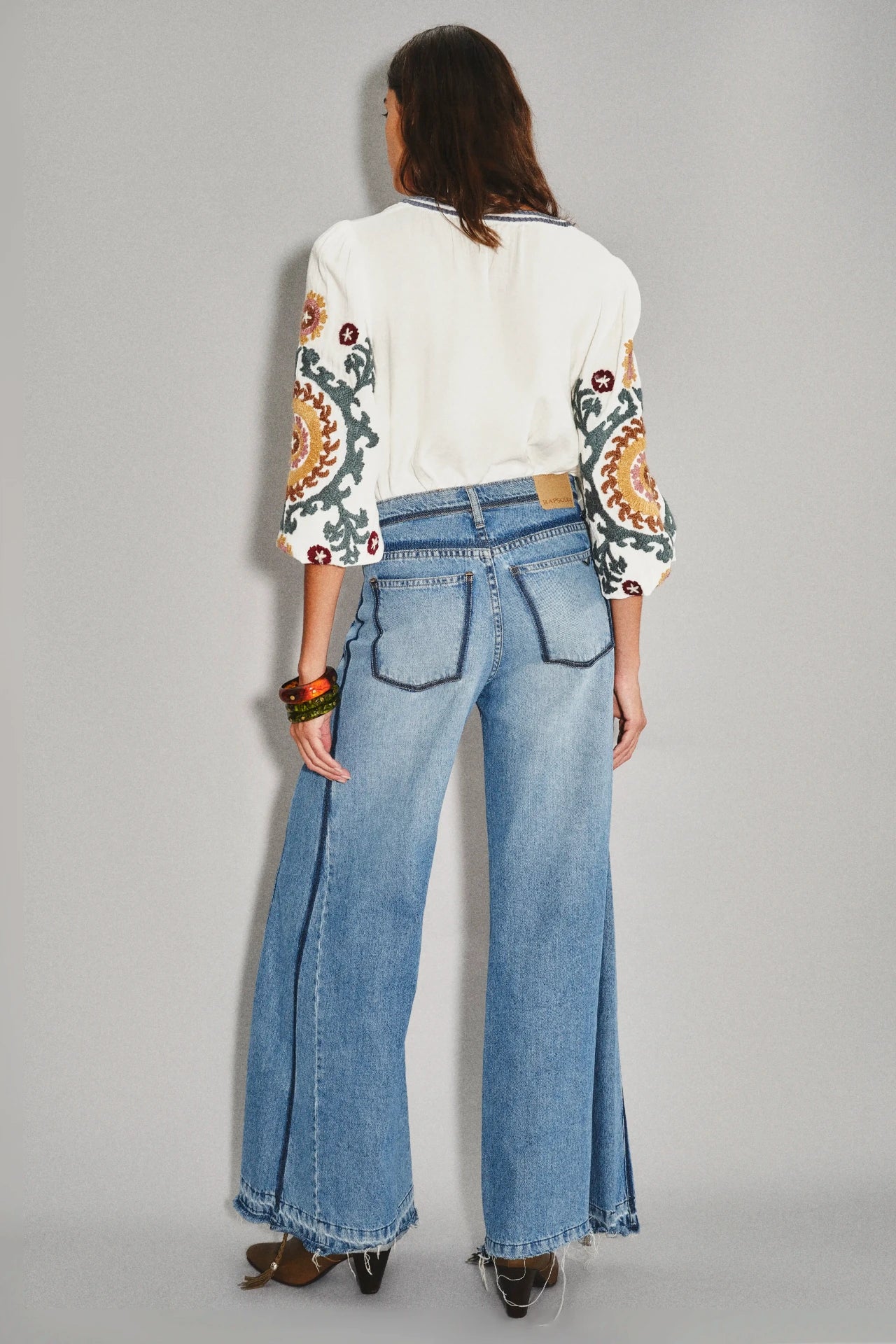 JEAN OXFORD PATCH REED BLUE