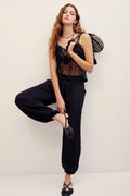 pantalon genie satin