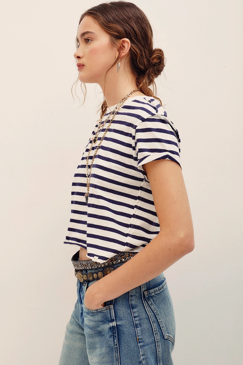 remera boston stripes