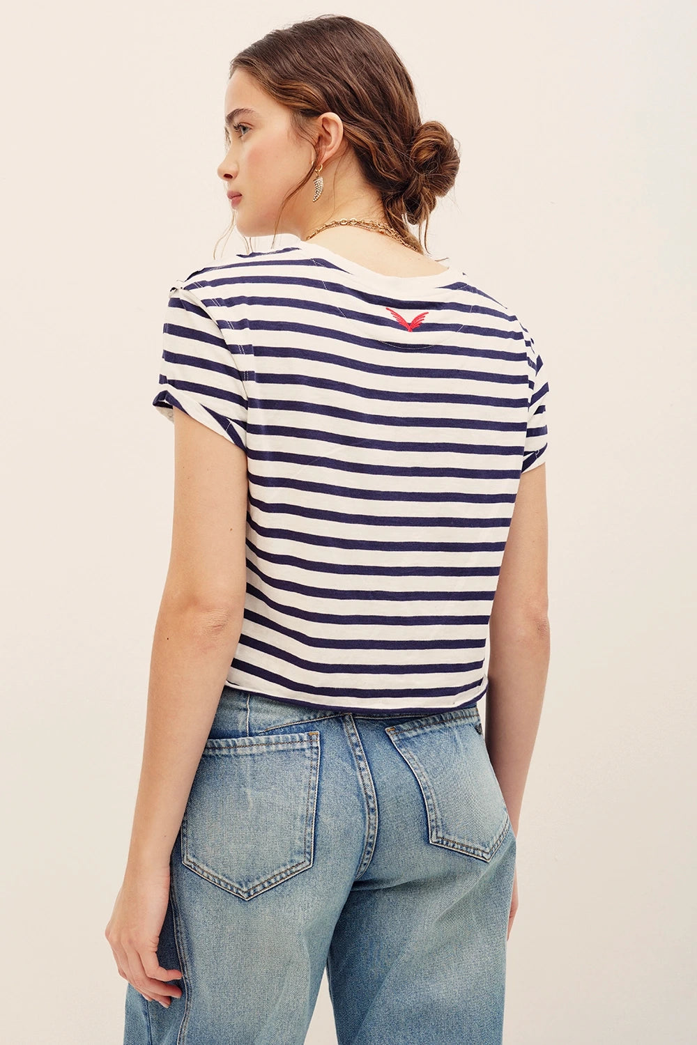 remera boston stripes