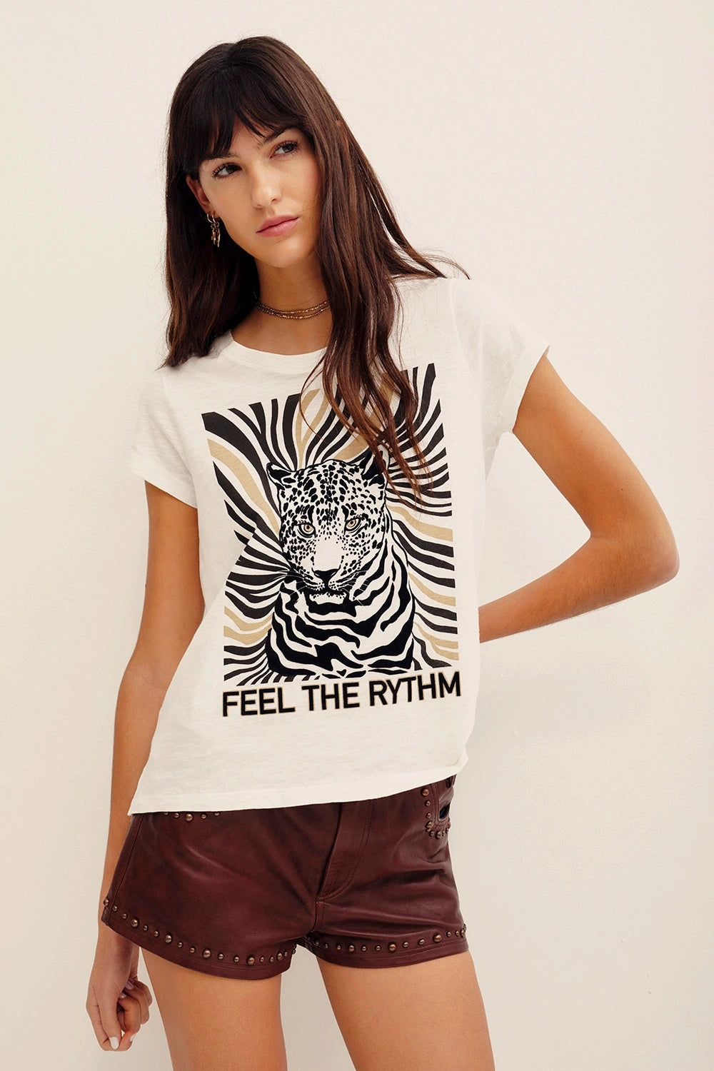 remera leopard stripes