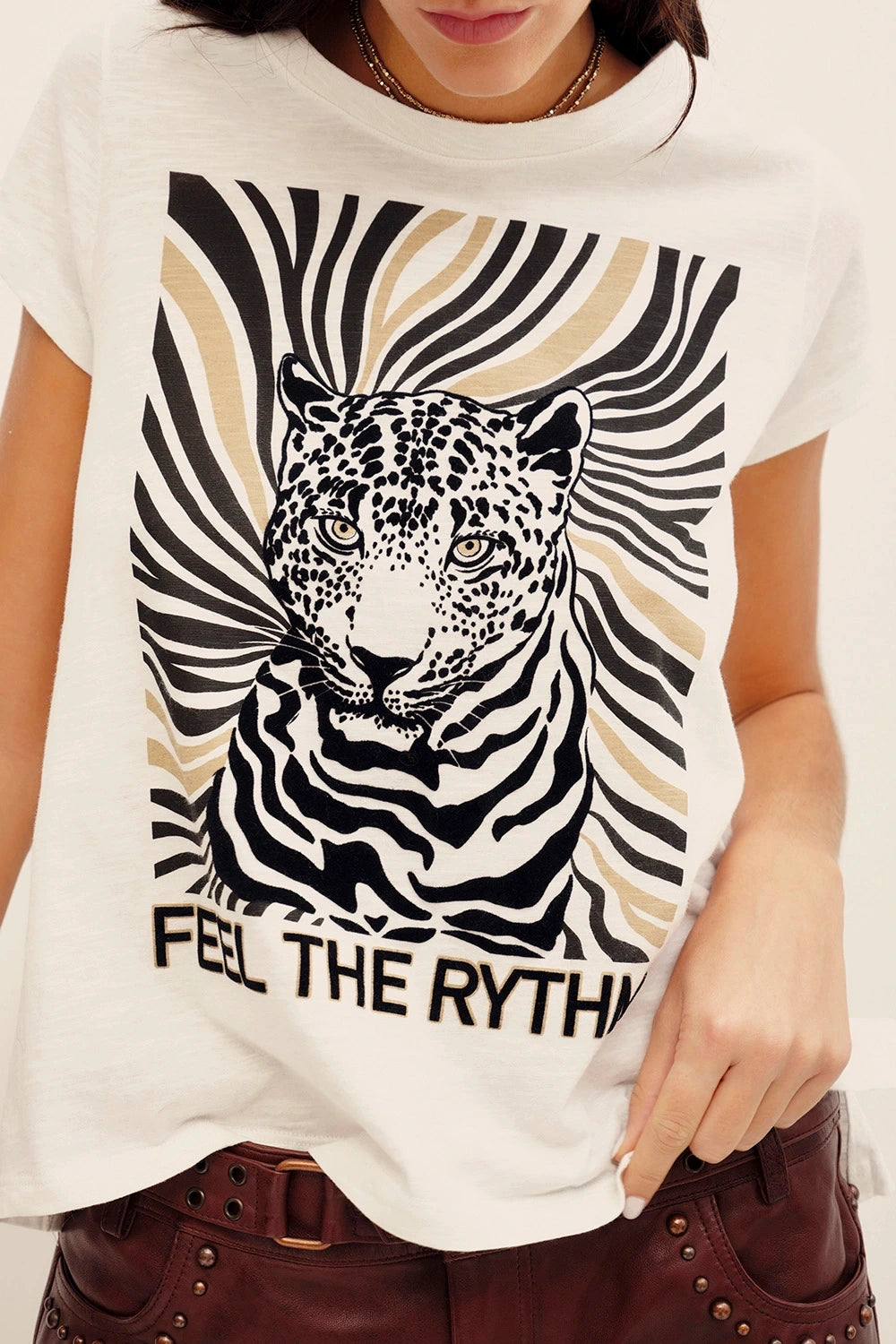 remera leopard stripes