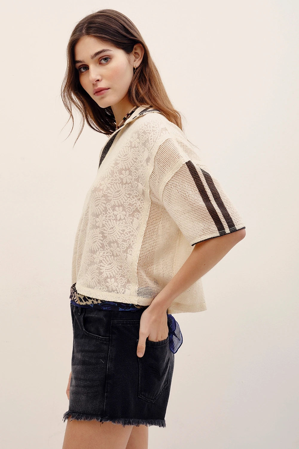 remera sporty lace