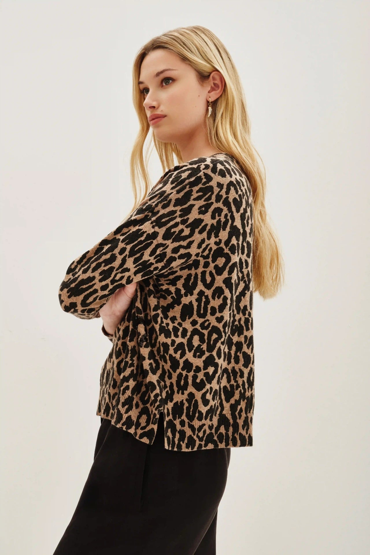 SWEATER CYMADE LEOPARD SEQUINS