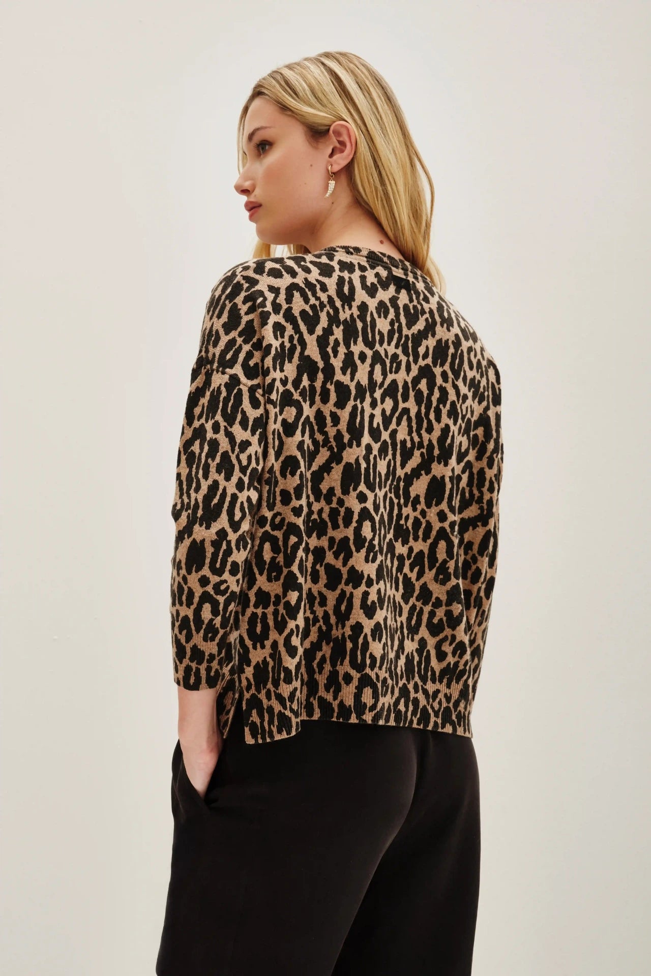 SWEATER CYMADE LEOPARD SEQUINS