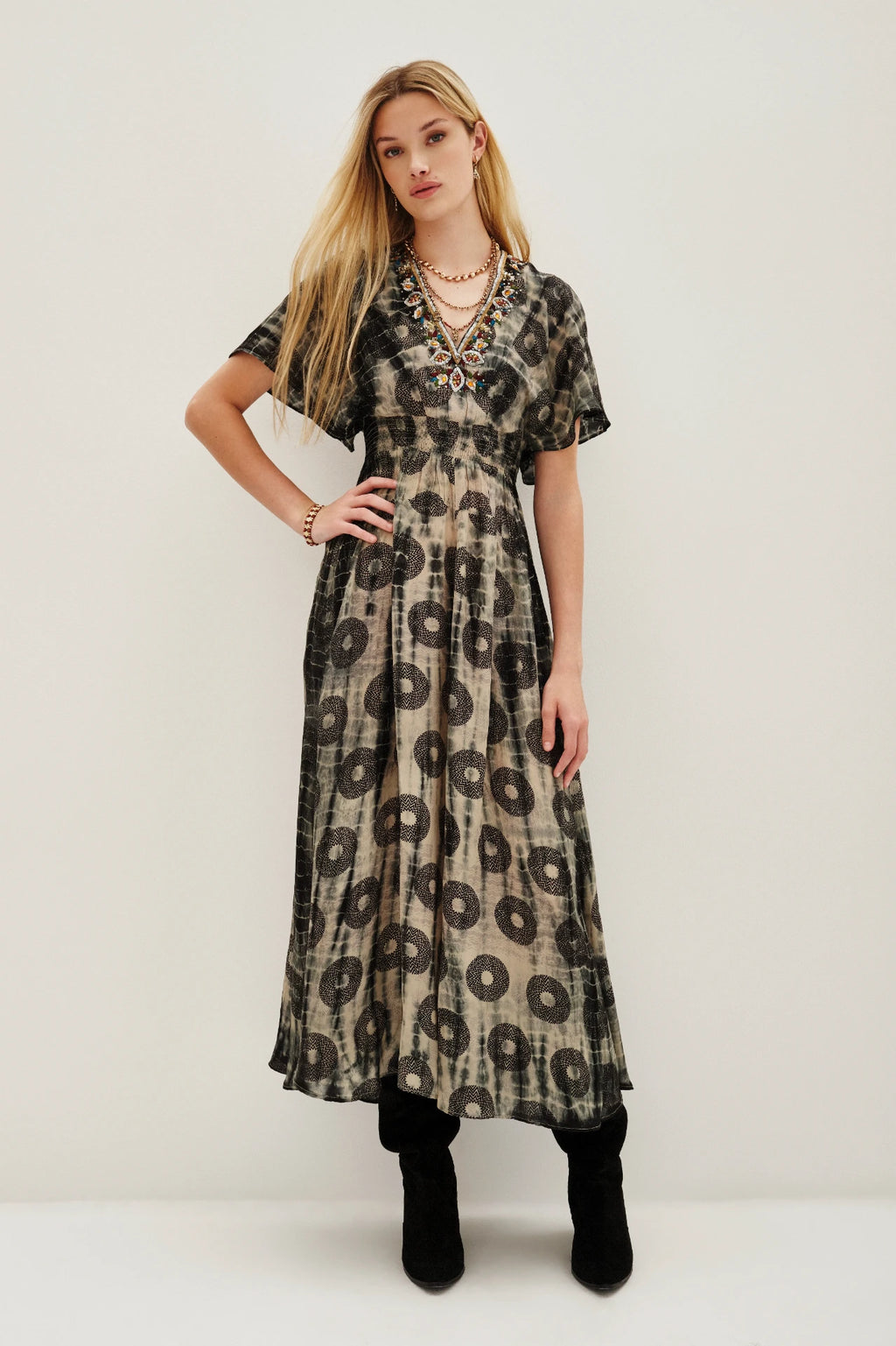 VESTIDO IRUN SAREE HEATHER