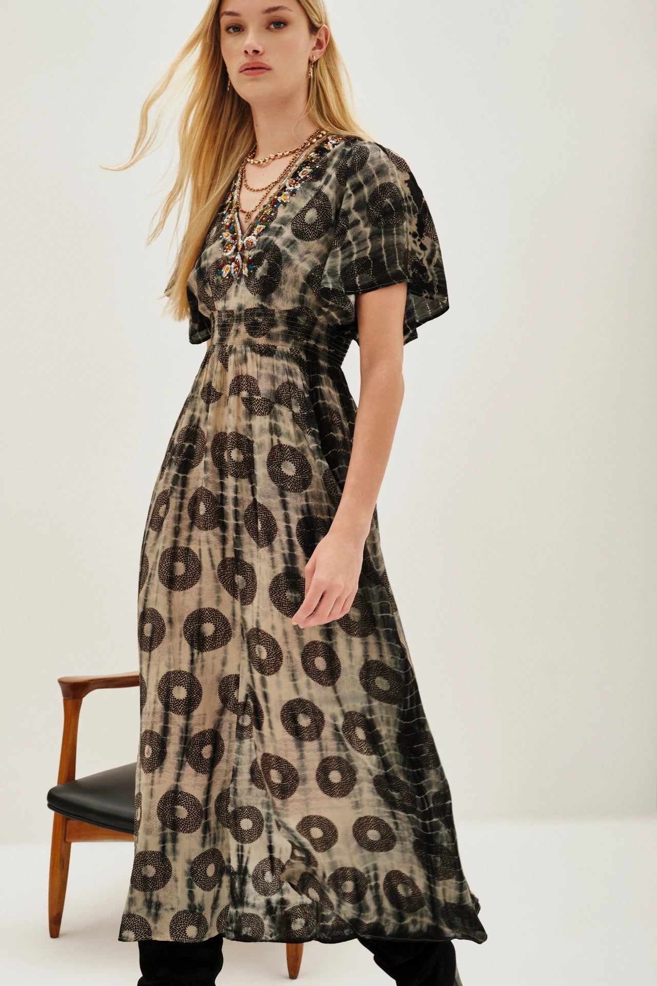 VESTIDO IRUN SAREE HEATHER