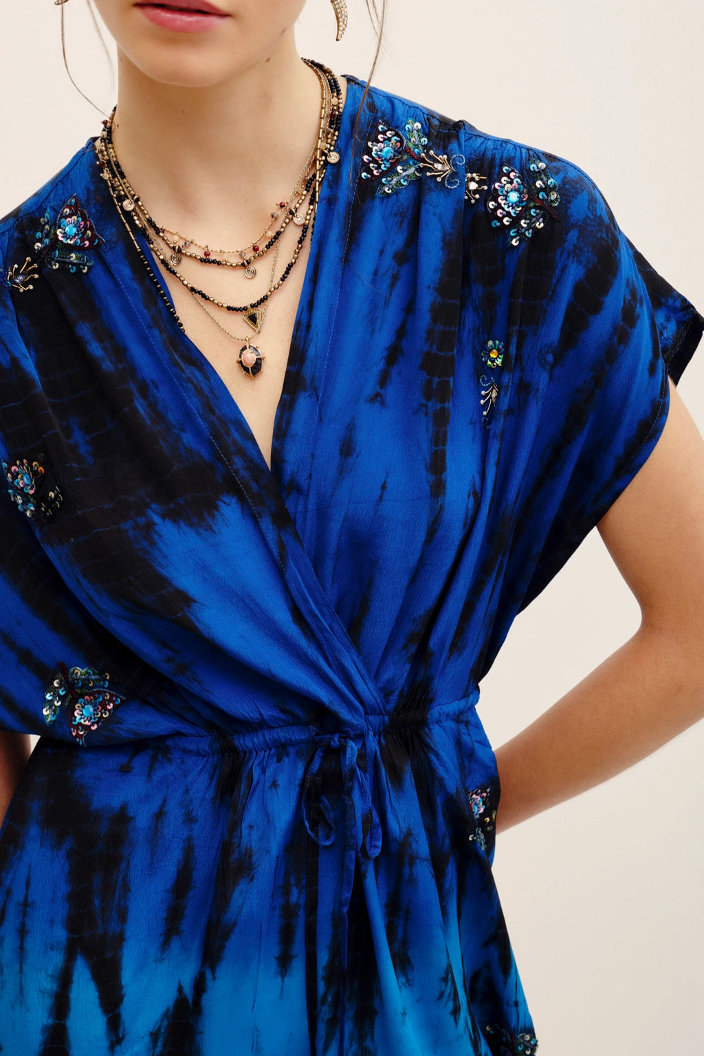 vestido miki saree ocean