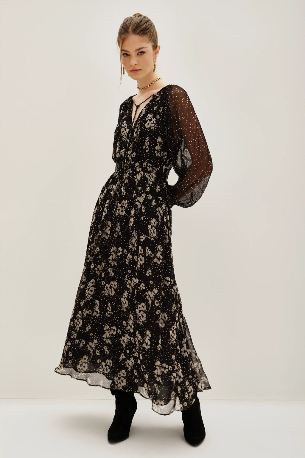 VESTIDO NEW YORK LIBERTY DOTS
