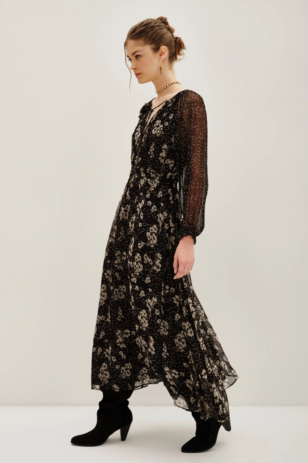 VESTIDO NEW YORK LIBERTY DOTS