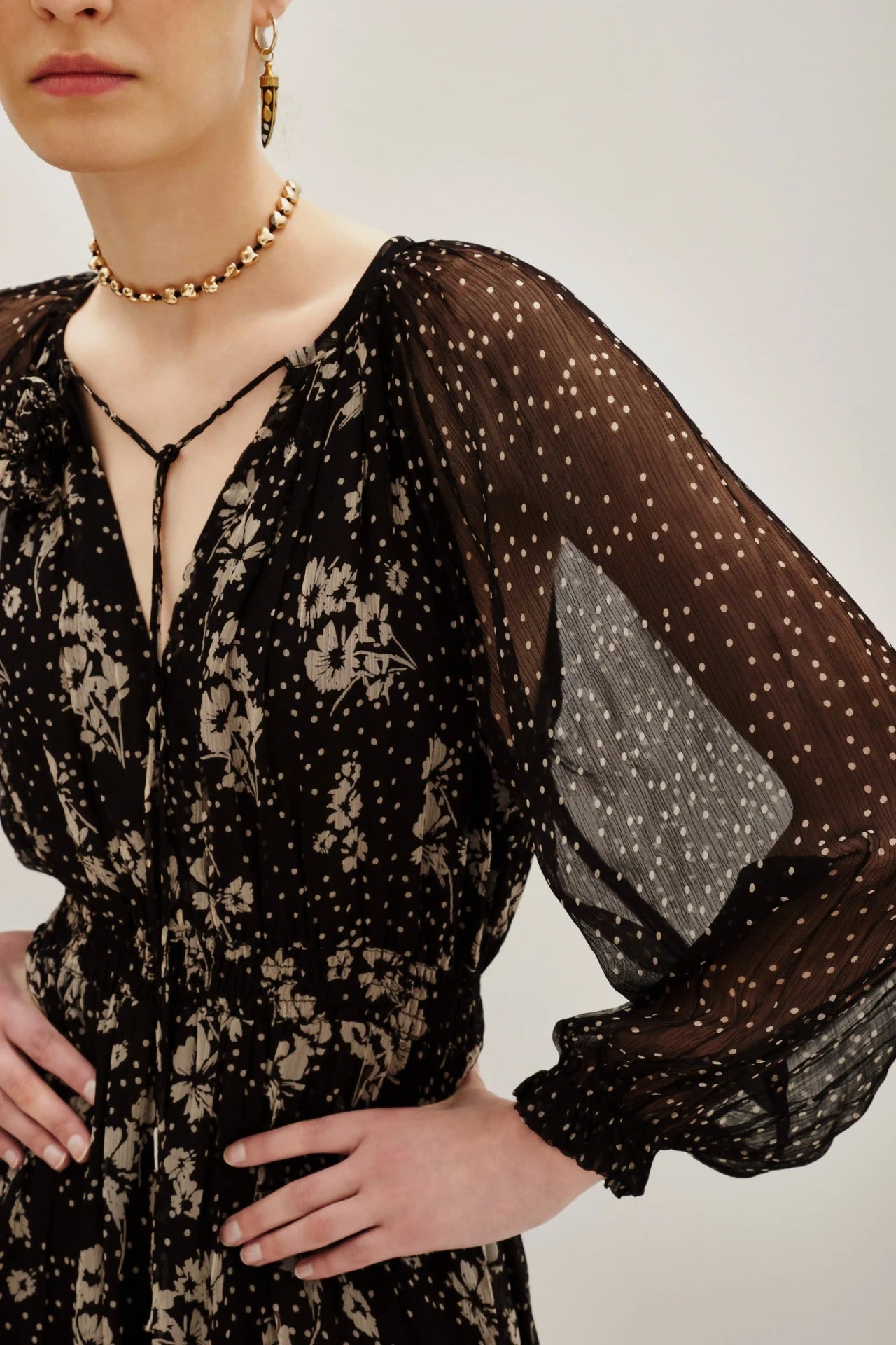 VESTIDO NEW YORK LIBERTY DOTS