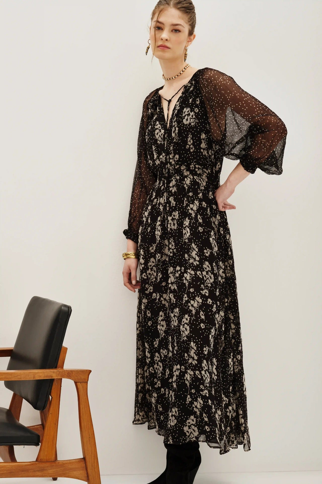 VESTIDO NEW YORK LIBERTY DOTS