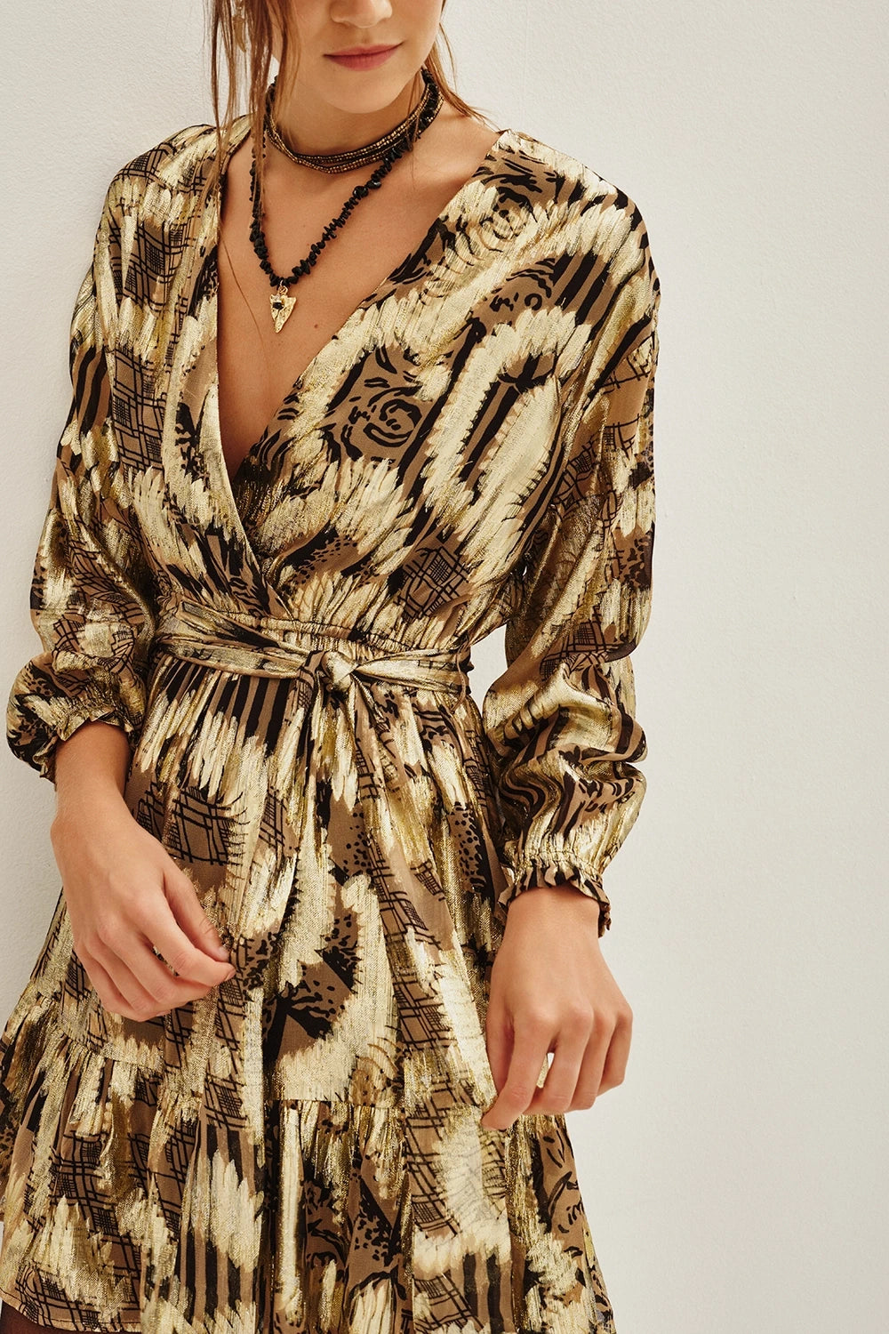VESTIDO SAKURA GAELLE LUREX