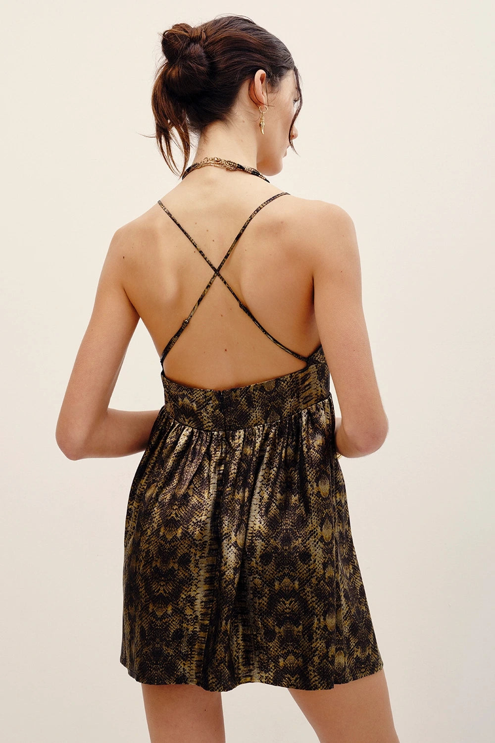 vestido tanya short snake