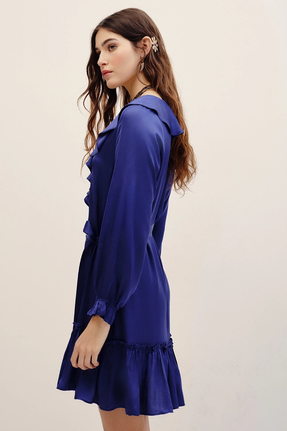 vestido volado plain