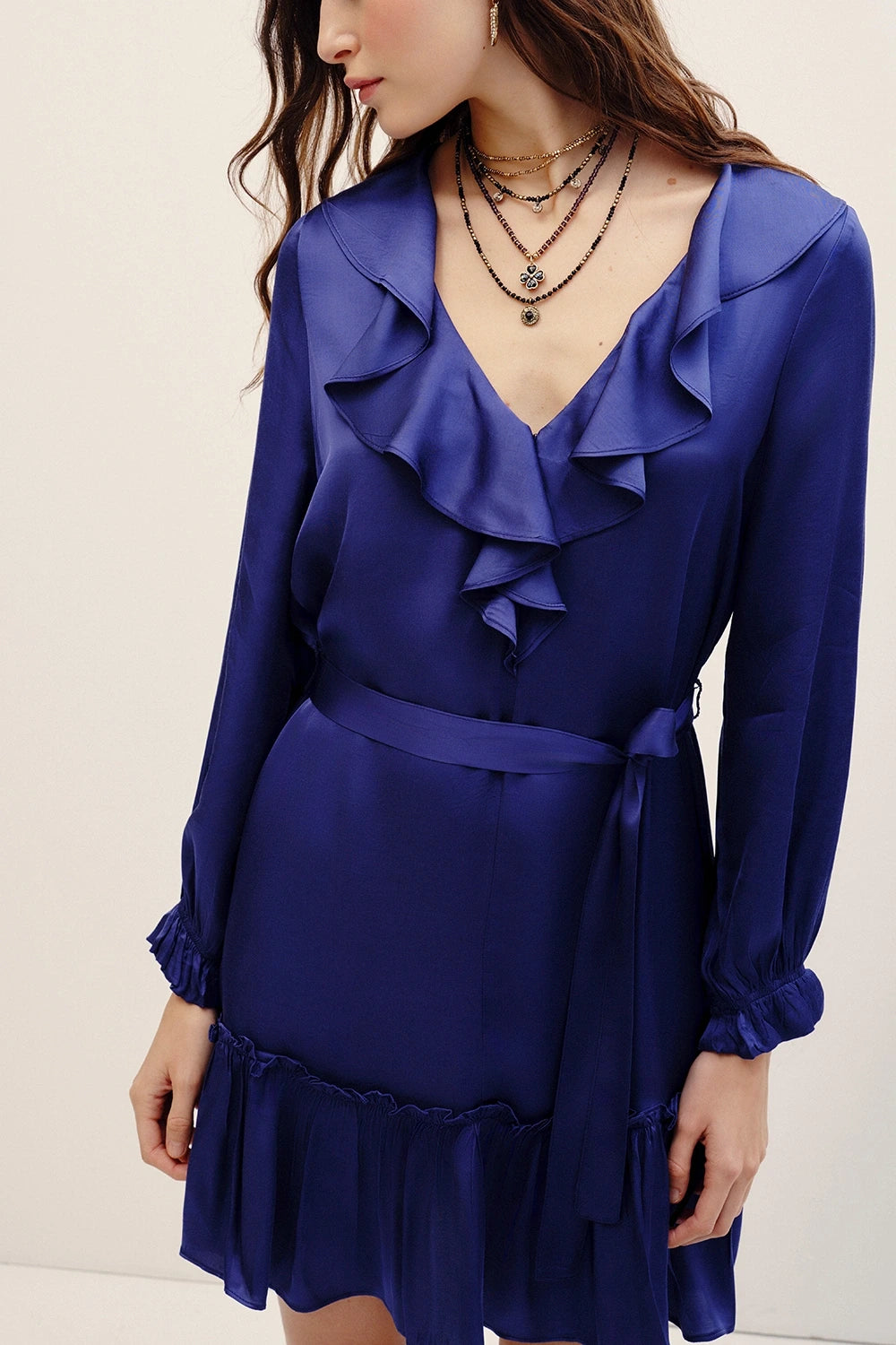 vestido volado plain